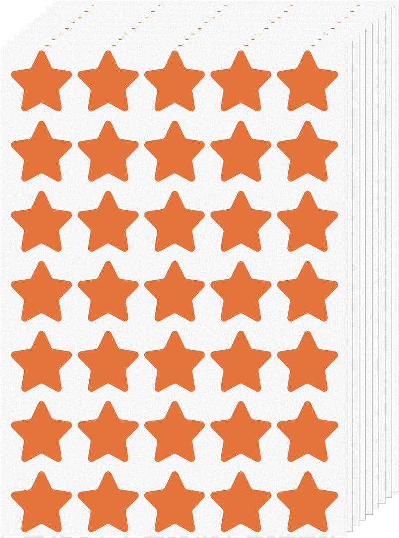 FINDAT Orange Star Stickers 1 Inch Vinyl Kids Reward Sticker Adhesive Removable Waterproof Reusable Small Stars Labels for Children Student School Classroom Teacher Supplies 700 PCS - Image 1